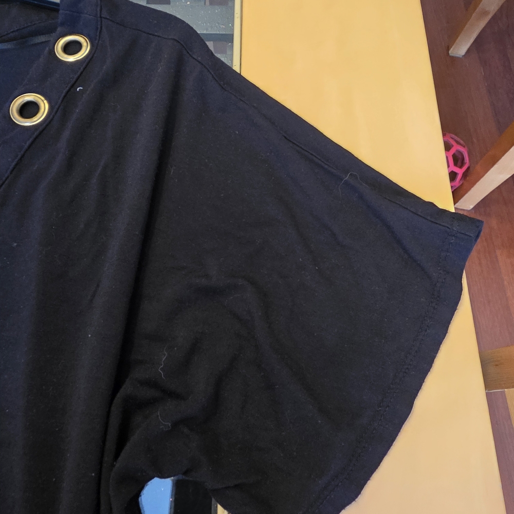 INC Black Grommet Detail Top - Picture 6 of 7